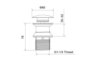 Донный клапан для раковины Aquatek AQ6003PG полированное золото